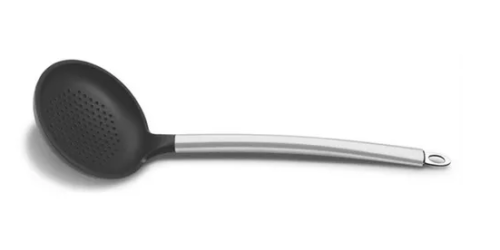 Escumadeira em silicone com cabo aço inox satinado-Tramontina