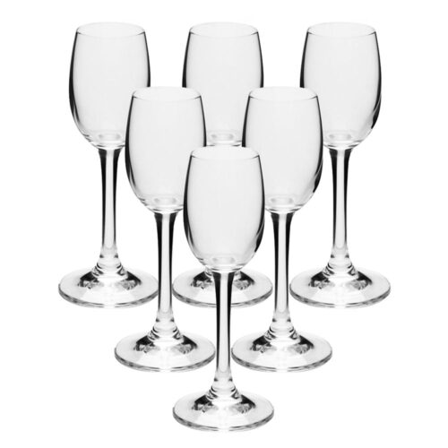Conjunto com 6 taças de cristal para licor Roberta 65ml-Bohemia