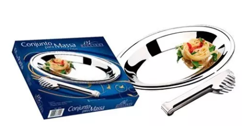 Conjunto para massas inox 2 peças- Megainox