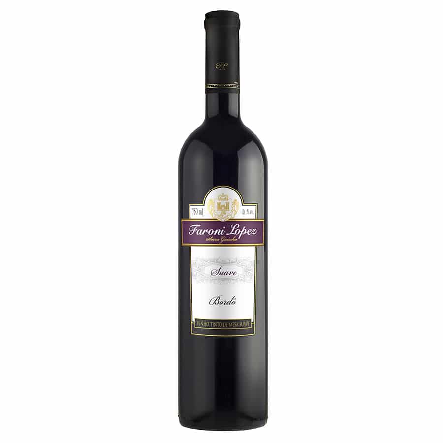 Vinho tinto bordo suave Faroni Lopes 750ml