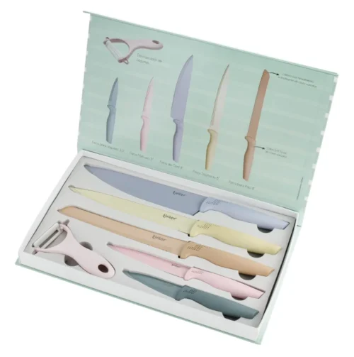 CONJUNTO DE FACAS 6 PC COLORS