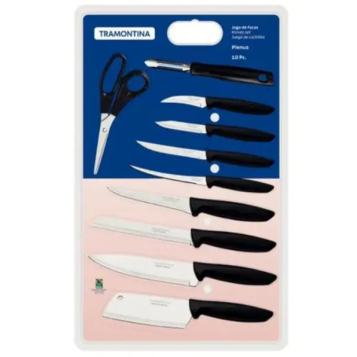 JOGO DE FACAS 10PCS PLENUS PRETO TRAMONTINA