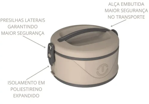 MARMITA TERMICA  MILAO 1,5L SIMPLES BEGE